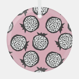 Modernes Granatapfel: Abstrakter Nahtloser Stil Ornament Aus Glas