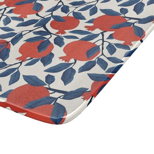 Modernes Granatapfmuster Schneidebrett (Ecke)