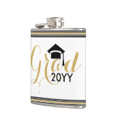 Modernes Grand 2016 Gold Glitzer Text Design Flachmann (Links)