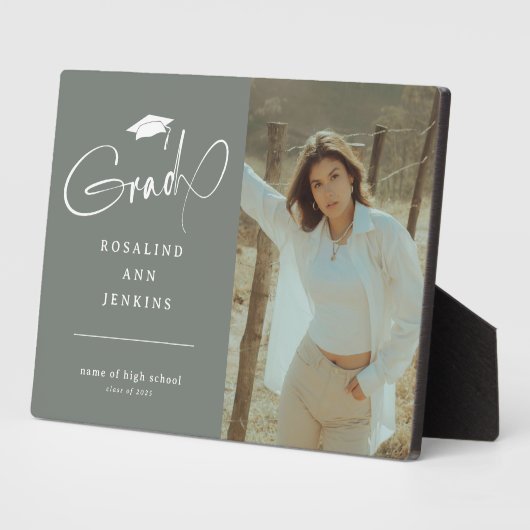 Modernes Grand Foto Abschluss Keepake-Geschenk Fotoplatte (Seite)