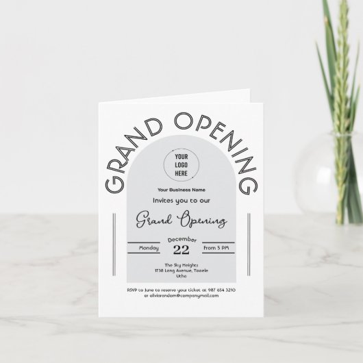 Modernes Grand Opening-Geschäft Einladung (Vorderseite)