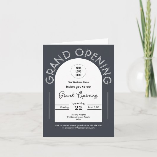Modernes Grand Opening-Geschäft Einladung (Vorderseite)