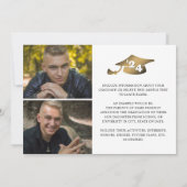 Modernes Grand Year Black Gold Gradient 3 Fotos Ankündigung (Rückseite)