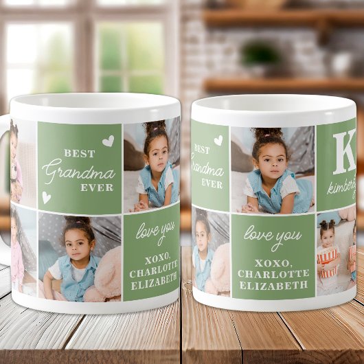 Modernes GRANDMA Personalisiert 7 Multi-Foto Kaffeetasse