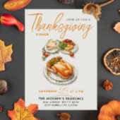 Modernes Gratefall dank Dinner Einladung