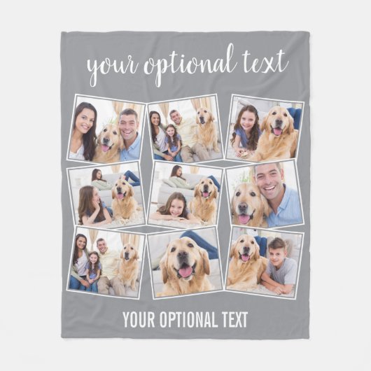 Modernes Grau 9 Fotomaterial Fleecedecke (Vorderseite)