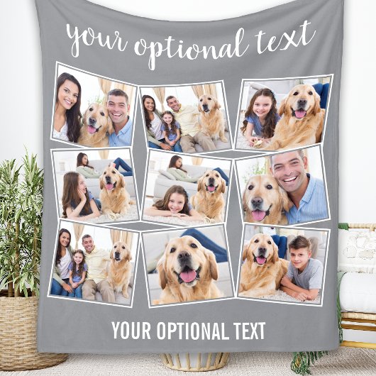 Modernes Grau 9 Fotomaterial Fleecedecke