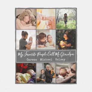 Modernes Grau 9 Fotomaterial für Opa Fleecedecke