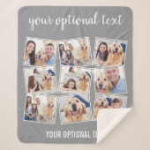 Modernes Grau 9 Fotomaterial Sherpadecke (Vorderseite)