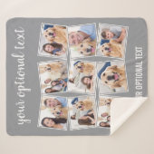 Modernes Grau 9 Fotomaterial Sherpadecke (Vorderseite (Horizontal))