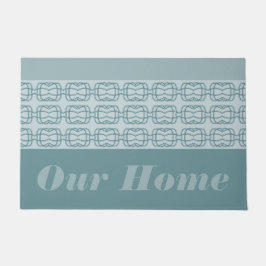 Modernes Grau Blau Fußmatte