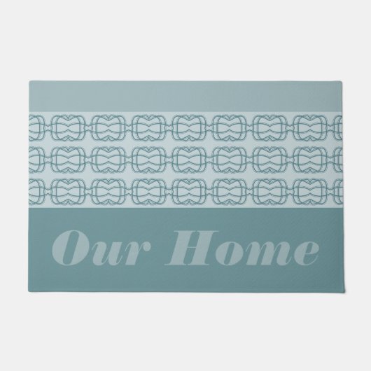 Modernes Grau Blau Fußmatte (Vorderseite)