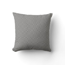 Modernes, grau blaues Muster Reversible Pillow