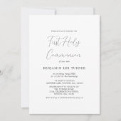 Modernes Grau Cross | Erste Einladung (Vorderseite)