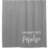 Modernes Grau Duschvorhang (Vorderseite)