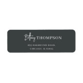 Modernes, grau-elegantes Script Monogram (Vorne)