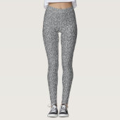 Modernes Grau-Flick-Muster Leggings (Vorderseite)