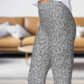 Modernes Grau-Flick-Muster Leggings