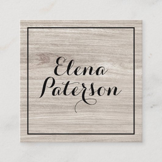 Modernes, grau-geometrisches schwarzes Gehäuse han Quadratische Visitenkarte (Vorderseite)