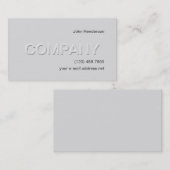 Modernes Grau geprägt Visitenkarte (Vorne/Hinten)