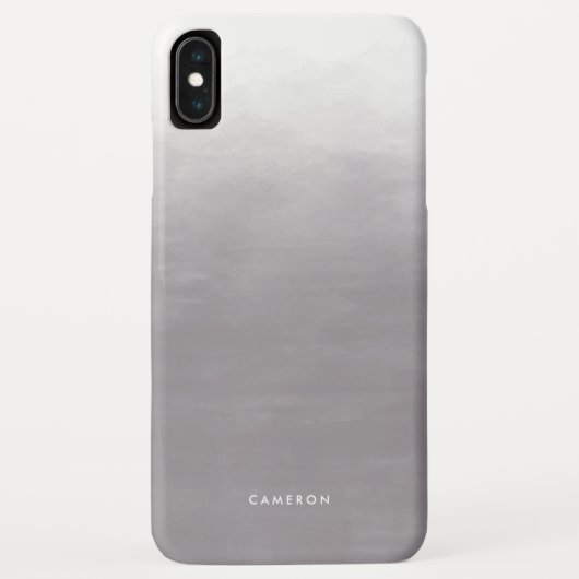 Modernes Grau Gradient Ombre Personalisiert Case-Mate iPhone Hülle (Rückseite)