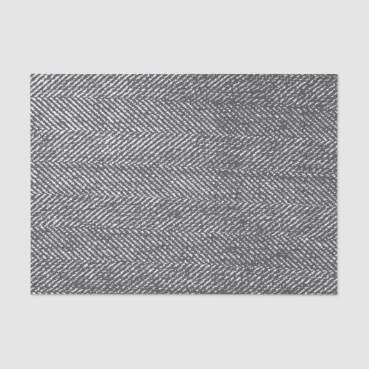 Modernes Grau-Herringbone-Muster Seidenpapier (Vorderseite)