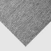 Modernes Grau-Herringbone-Muster Seidenpapier (Ausschnitt)