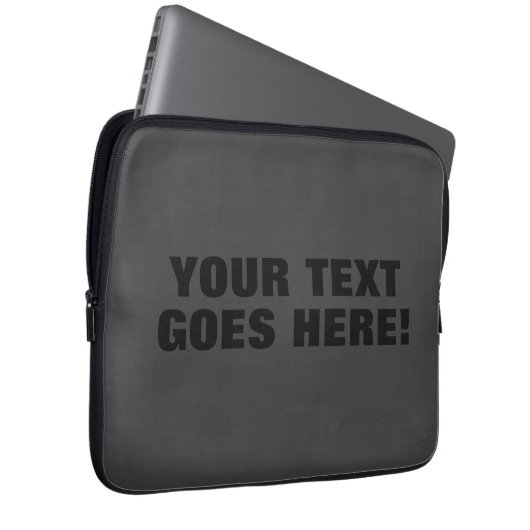 Modernes Grau Minimalistisch Beruflich Laptopschutzhülle (Vorne Rechts)