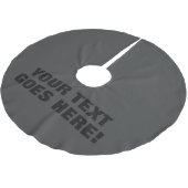 Modernes Grau Minimalistisch Beruflich Polyester Weihnachtsbaumdecke (Schrägansicht)