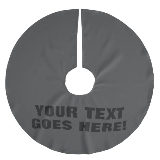 Modernes Grau Minimalistisch Beruflich Polyester Weihnachtsbaumdecke (Vorderseite)