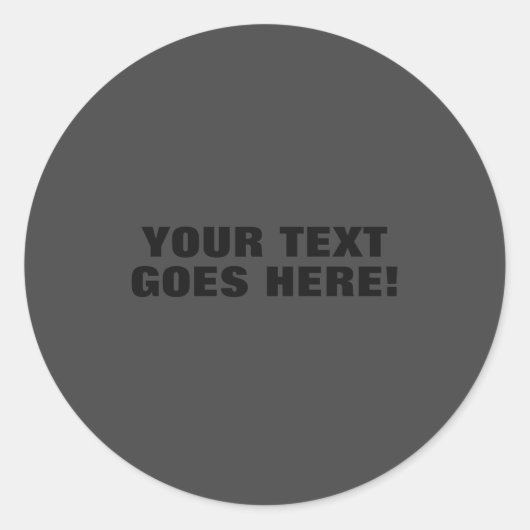 Modernes Grau Minimalistisch Beruflich Runder Aufkleber (Vorderseite)