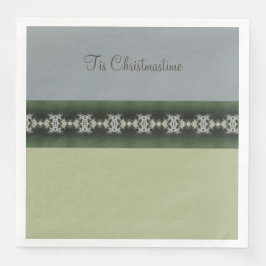 Modernes Grau mit Grün Serviette