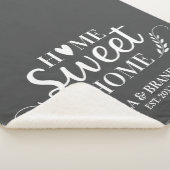 Modernes Grau Monogram Name Blanket Sherpadecke (3/4)