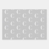 Modernes, grau-monogramm-Muster Geschenkpapier Set (Vorderseite 3)