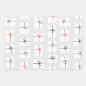 Modernes, grau-neutrales skandinavisches Muster Geschenkpapier Set (Vorderseite)