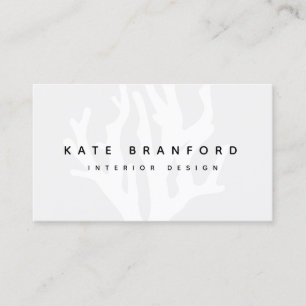 Modernes Grau Ocean Coral Reef Räume Designer Visitenkarte