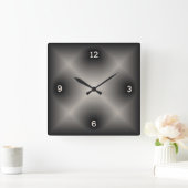 Modernes Grau Quadratische Wanduhr (Zuhause)