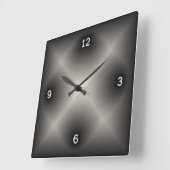 Modernes Grau Quadratische Wanduhr (Winkel)