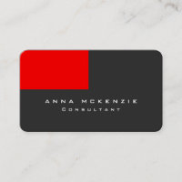 Modernes Grau Rot Minimalistisch Schlicht Trendy C