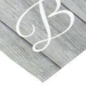 Modernes Grau Rustikales Bauernhaus Monogram Kurzer Tischläufer (Ecke)