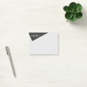 Modernes Grau-Schwarz-Monogramm Post-it Klebezettel (Büro)