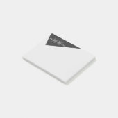 Modernes Grau-Schwarz-Monogramm Post-it Klebezettel (angewinkelt)