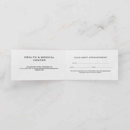 Modernes Grau-Schwarz-Monogramm Terminkarte (Innenseite Aufgefaltet)