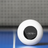 Modernes Grau-Schwarz-Monogramm Tischtennisball (Netto)