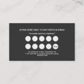 Modernes Grau-Schwarz-Monogramm Treuekarte (Rückseite)