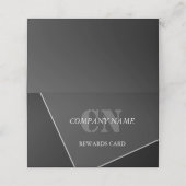 Modernes Grau-Schwarz-Monogramm Treuekarte (Außenseite Aufgefaltet)