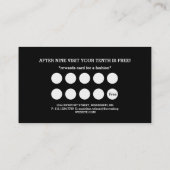 Modernes Grau-Schwarz-Monogramm Treuekarte (Rückseite)