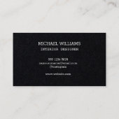 Modernes Grau-Schwarz-Monogramm Visitenkarte (Rückseite)