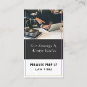 Modernes Grau-Signature Script Notary Lawyer Foto Visitenkarte (Rückseite)