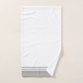 Modernes Grau striped Entwurf Badhandtuch Set (Handtuch)